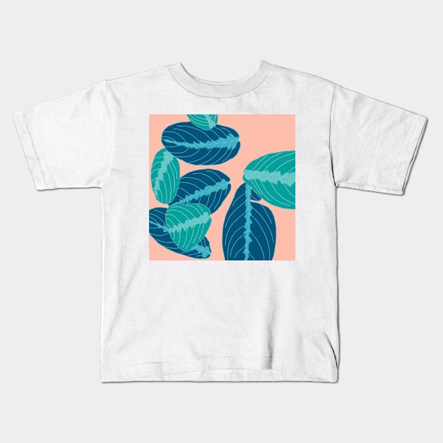 prayer plant Kids T-Shirt by terastar